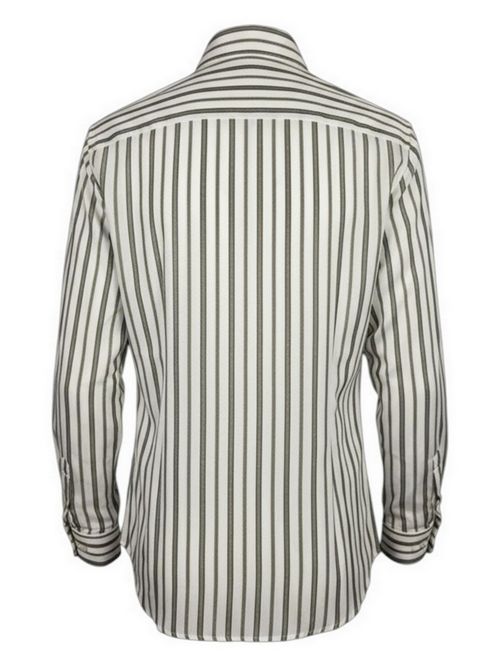 camicia donna righe lurex bianco e verde Camicetta Snob | 576-3140781
